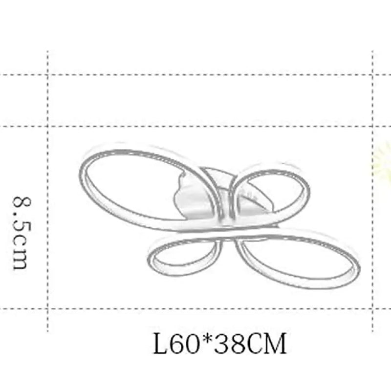 Brisa Modern LED Multi Rings Flush Mount Ceiling Light, Brown/White - Lamp Outdoor