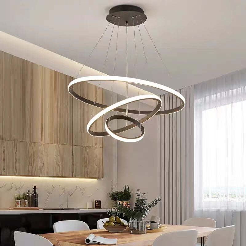 Zin Modern Ring Pendant Light, 2/3/4 Rings - Lamp Outdoor