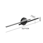 Elgo Modern Nordic Disc/Linear Metal LED Wall Lamp, Black/White - Lamp Outdoor