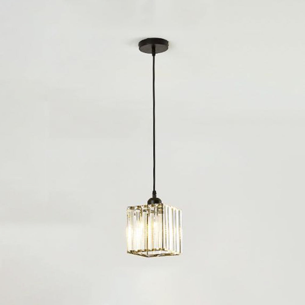 Vina Modern Cluster Cylinder Glass Pendant Light, Black/Gold - Lamp Outdoor