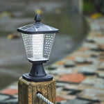 LED Solar Power Pillar Lights Waterproof Pyramid - Lamp Outdoor