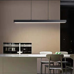 Thala Modern Linear Metal LED Pendant Light Black/Brown - Lamp Outdoor