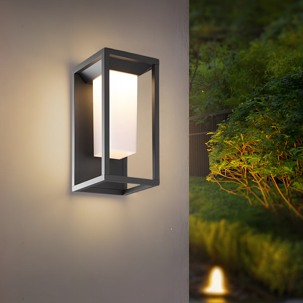 LED Outdoor Solar Lights For Wall Modern Square Waterproof Aluminum - Lamp Outdoor