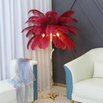 O'Moore Nordic Luxury Unique Ostrich Feather Floor Lamp/Table Lamp - Lamp Outdoor