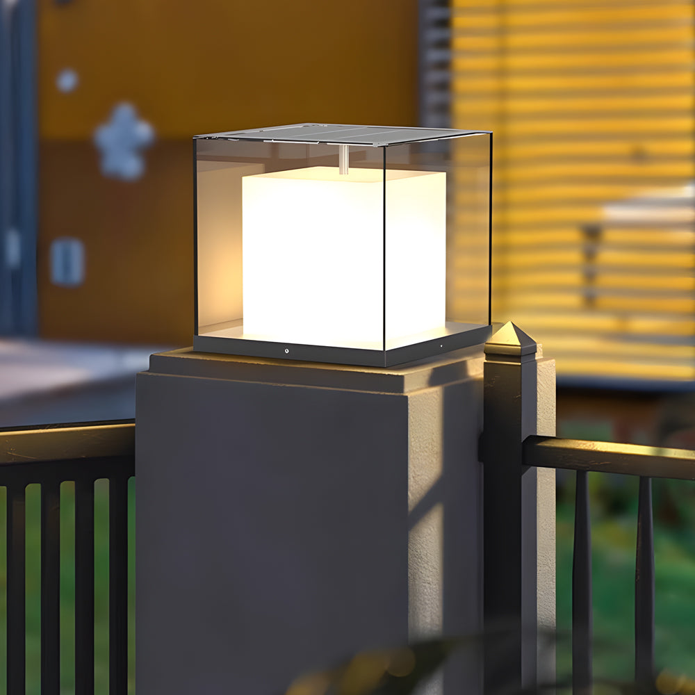 Square Gate Pillar Lights Waterproof Outdoor Minimalist Style - Lamp Outdoor