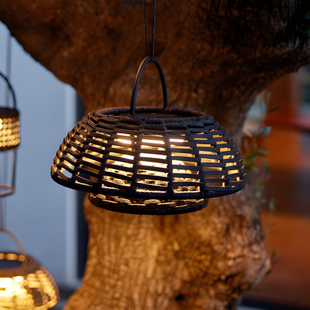 Decorative Ropes Rattan Waterproof LED Modern Solar Outdoor Chandelier - Lamp Outdoor