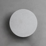 Outdoor Round Gray Concrete LED Wall Flush Lights Accent Landscape Lighting - Lamp Outdoor