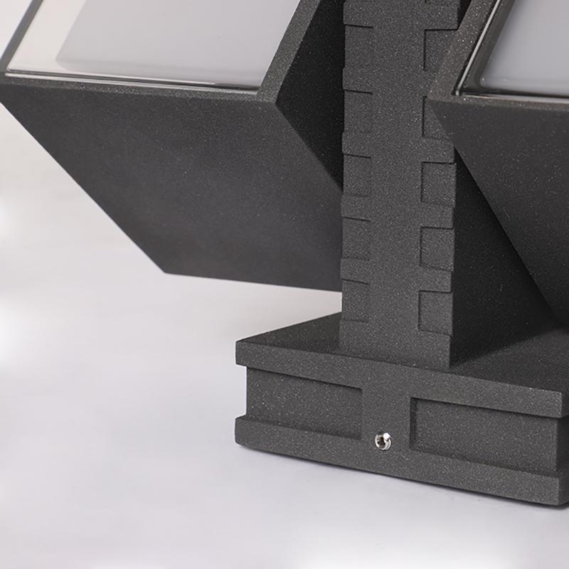 Adjustable Square Lamps Up And Down Lighting Black Outdoor Wall Lights - Lamp Outdoor