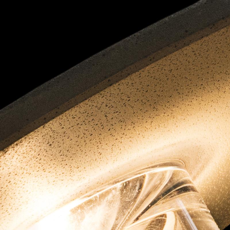 Outdoor Round Gray Concrete LED Wall Flush Lights Accent Landscape Lighting - Lamp Outdoor