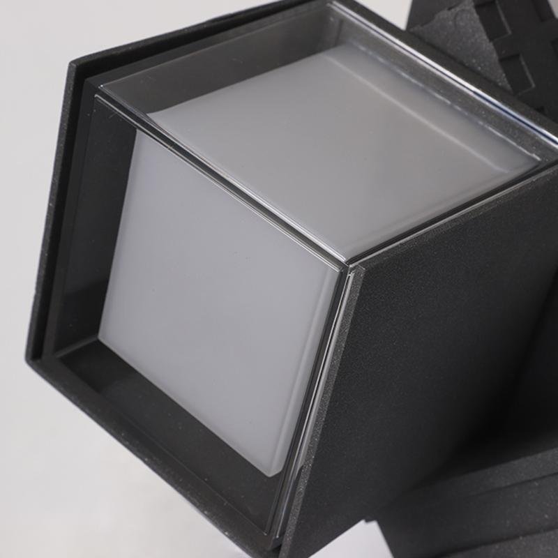 Adjustable Square Lamps Up And Down Lighting Black Outdoor Wall Lights - Lamp Outdoor