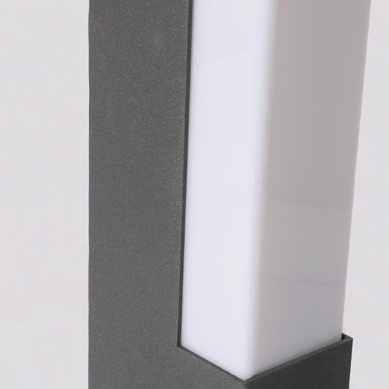 Modern Black Square Tall Aluminum LED Landscape Lighting Pathway Lights - Lamp Outdoor