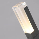 Sleek Cuboid Black Aluminum LED Bollard Lights Waterproof and Minimalist Design - Lamp Outdoor