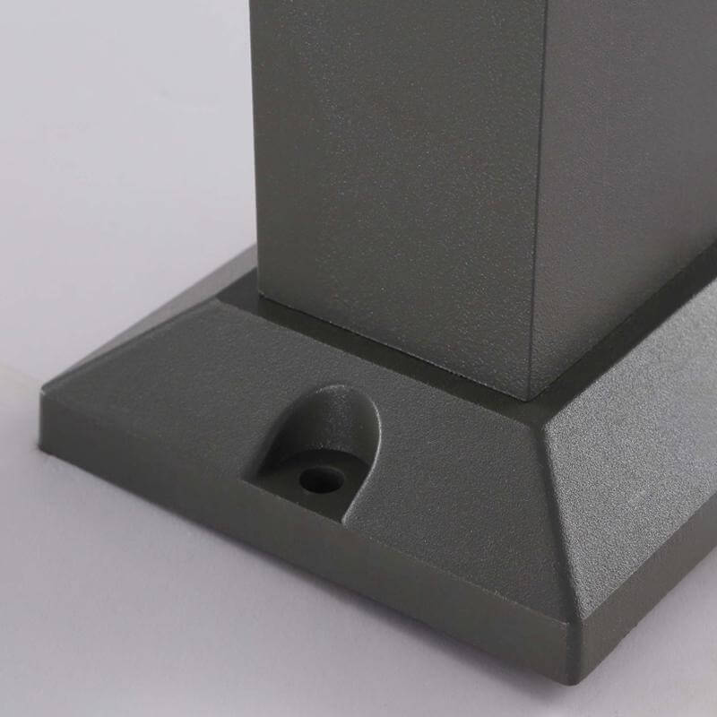 Sleek Cuboid Black Aluminum LED Bollard Lights Waterproof and Minimalist Design - Lamp Outdoor