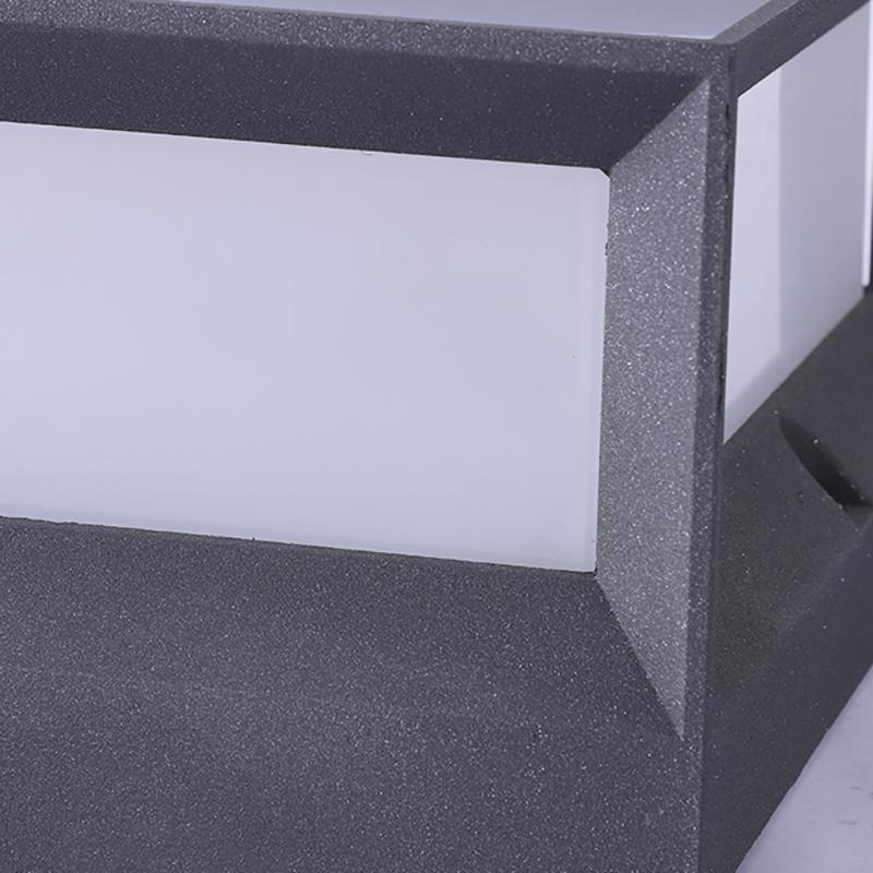 Square Waterproof Black Modern Solar Lights Outdoor Fence Post Lights - Lamp Outdoor