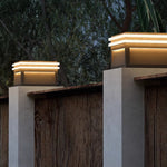 Waterproof Metal Pillar Lights Square Minimalist Style - Lamp Outdoor