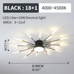 Wesley Modern Home Decoration Fireworks LED Ceiling Light - Lamp Outdoor