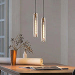 June Brass Designer Glass Pendant Lamp Smoky - Lamp Outdoor
