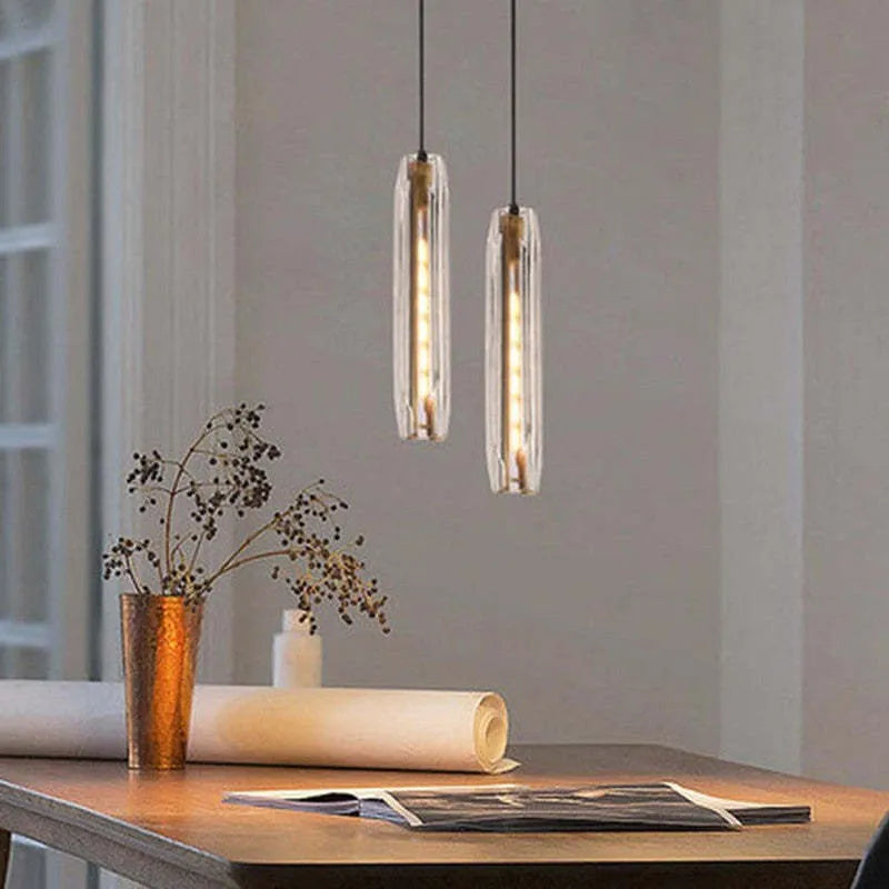June Brass Designer Glass Pendant Lamp Smoky - Lamp Outdoor