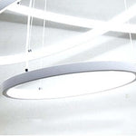 Aluna Pendant Light, Inner Ring Illuminated, White/Black/Gold - Lamp Outdoor
