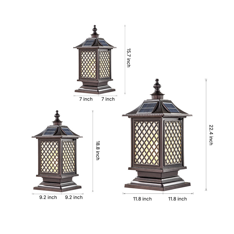 Pillar Light Fixtures Waterproof Three Color Temperature Adjustable - Lamp Outdoor