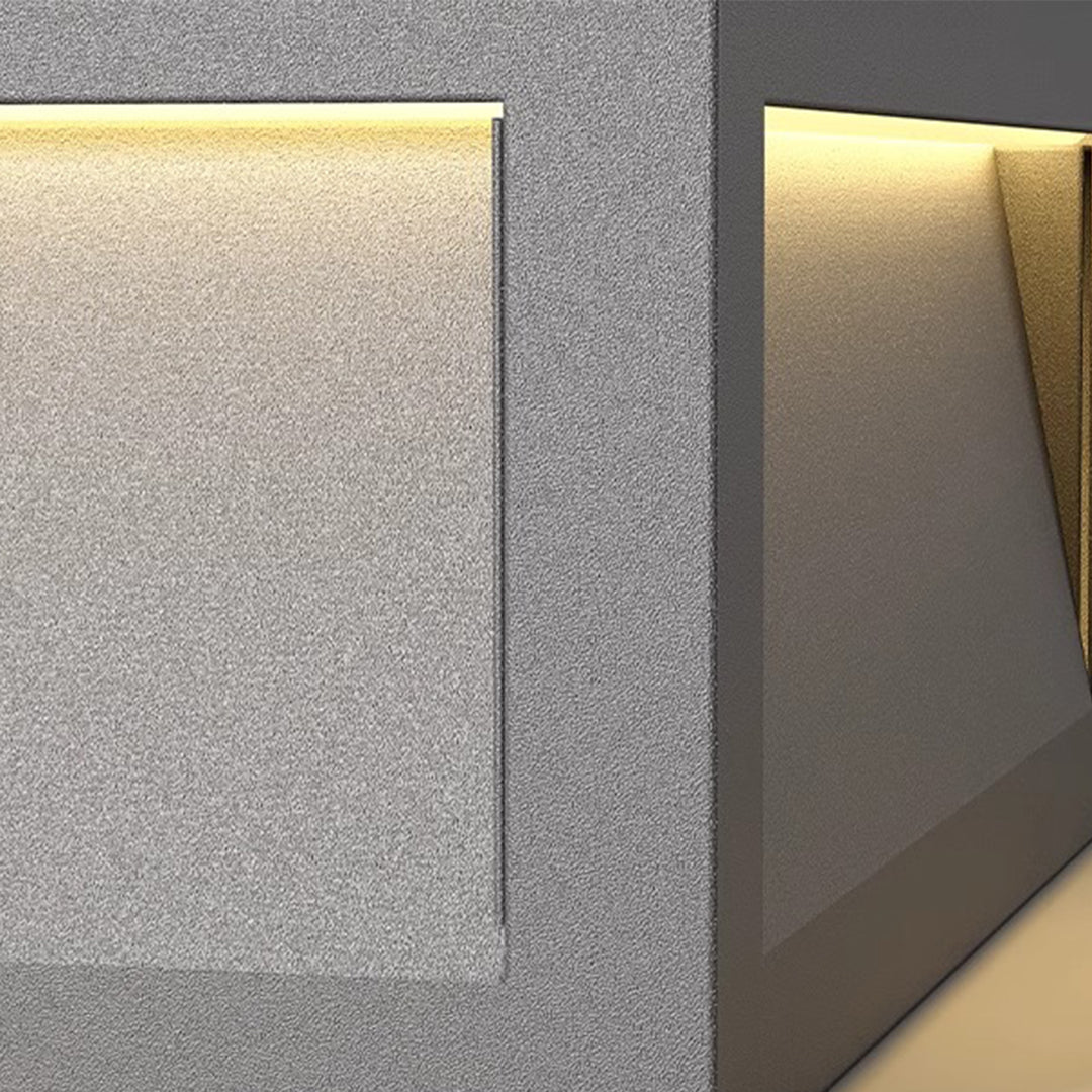 Waterproof Metal Pillar Lights Square Minimalist Style - Lamp Outdoor