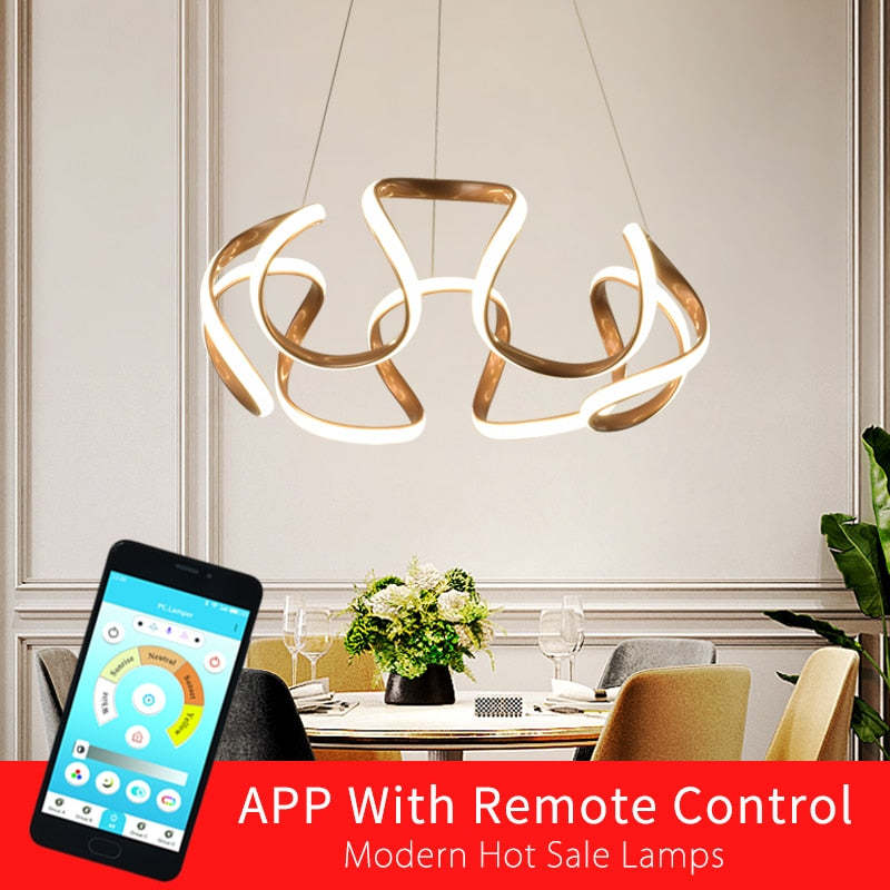 Clyra Modern Irregular Flower Pendant Light, 3 Colors - Lamp Outdoor
