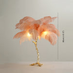 O'Moore Nordic Luxury Unique Ostrich Feather Floor Lamp/Table Lamp - Lamp Outdoor