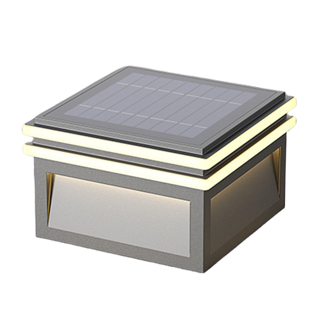 Waterproof Metal Pillar Lights Square Minimalist Style - Lamp Outdoor