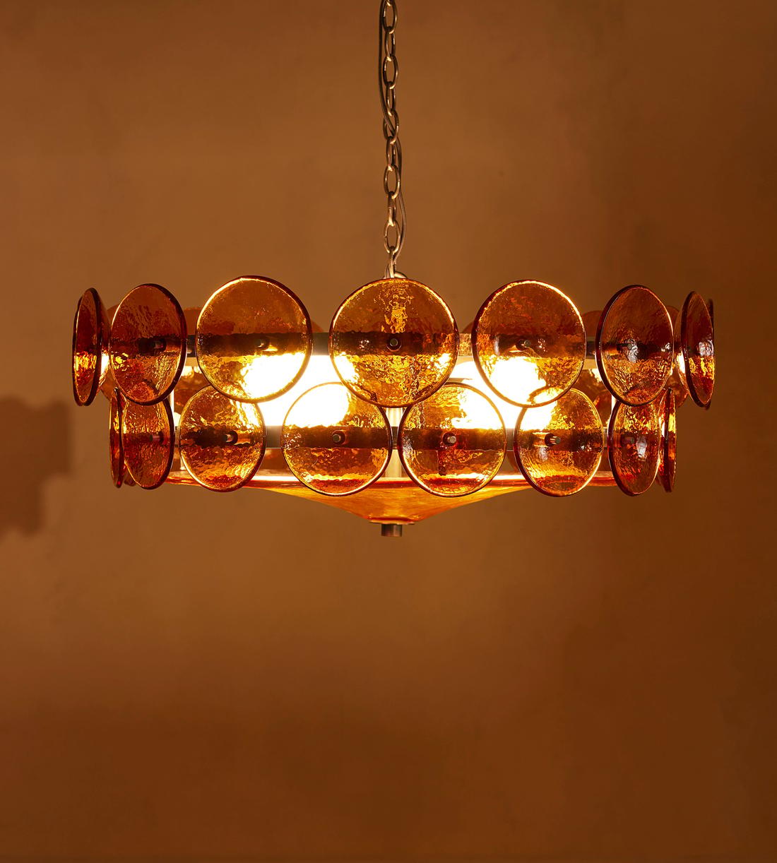 Aurora Chandelier Murano Glass Disc Vintage - Lamp Outdoor