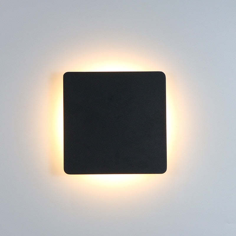 Klyne Minimalist Round/Square Outdoor Wall Lamp LED, Black/White - Lamp Outdoor