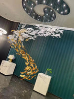 Aetherial Glass Leaf Chandelier - Lamp Outdoor