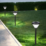 Elegant Black Solar LED Pathway Lights with Water Ripple Design - 27.6 Inch Height - Lamp Outdoor