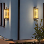Elegant Brass Glass Lantern Copper Outdoor Wall Light - Lamp Outdoor