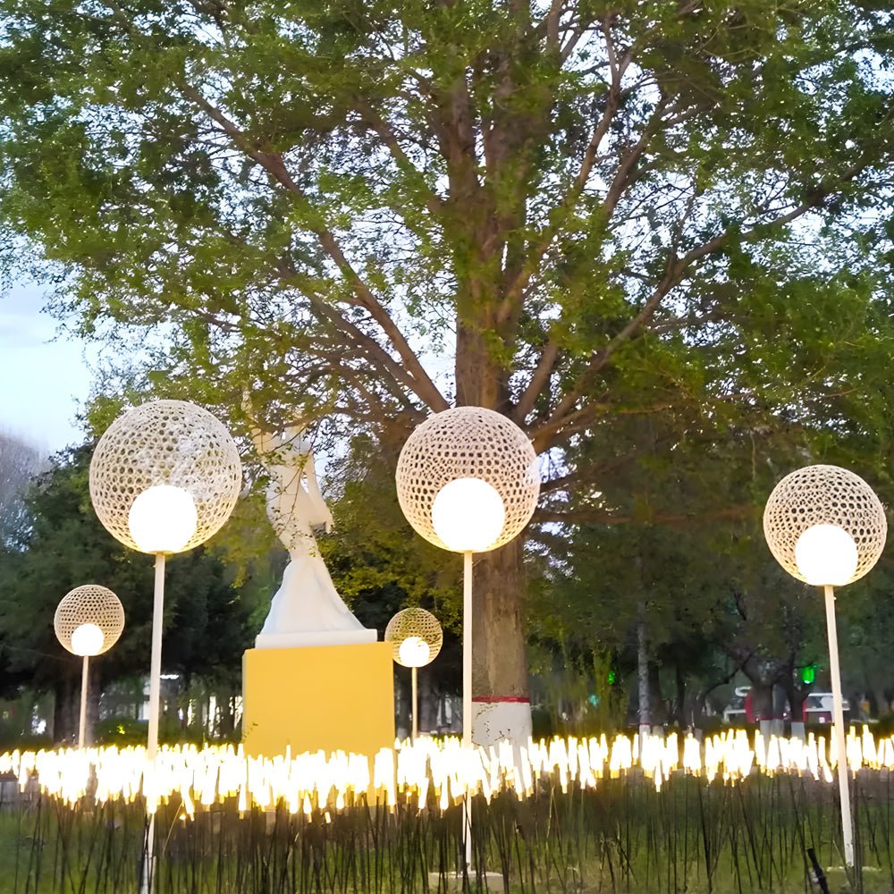 Elegant Dandelion Sphere Outdoor Pole Light LED Garden Lighting - Lamp Outdoor