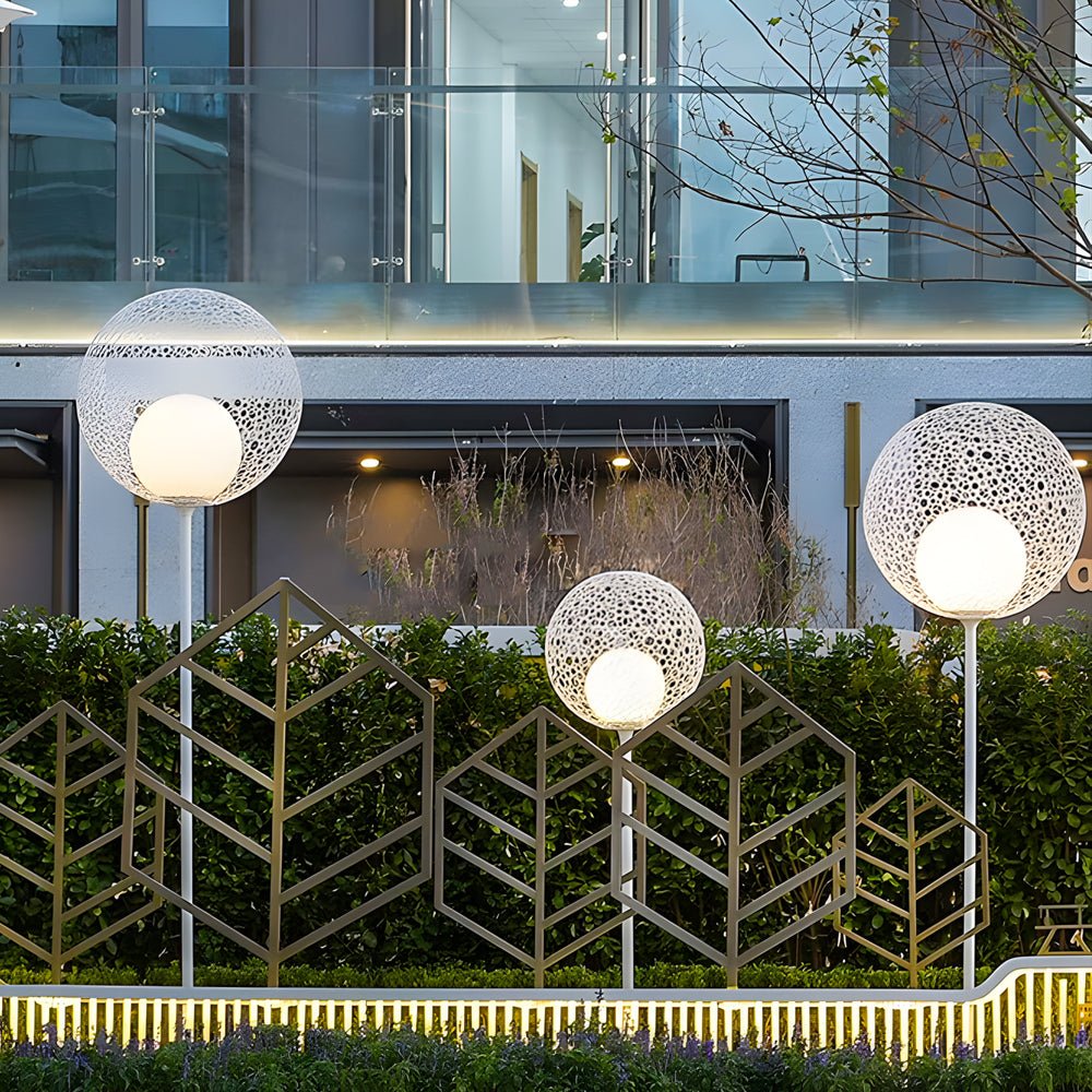 Elegant Dandelion Sphere Outdoor Pole Light LED Garden Lighting - Lamp Outdoor