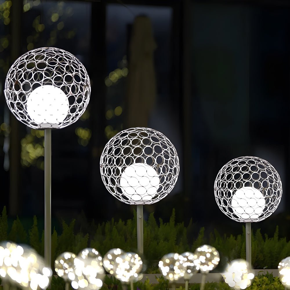 Elegant Dandelion Sphere Outdoor Pole Light LED Garden Lighting - Lamp Outdoor