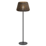 Elegant Rattan Shade LED Outdoor Floor Lamp Pendant Light with Stake and Open-Top Design - Lamp Outdoor