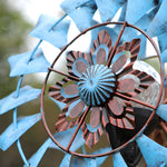Elegant Vintage Iron Wind Spinner Solar Garden Stake Lights 2Pcs - Lamp Outdoor