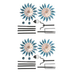 Elegant Vintage Iron Wind Spinner Solar Garden Stake Lights 2Pcs - Lamp Outdoor