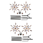 Elegant Vintage Iron Wind Spinner Solar Garden Stake Lights 2Pcs - Lamp Outdoor