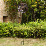Elegant Vintage Iron Wind Spinner Solar Garden Stake Lights 2Pcs - Lamp Outdoor