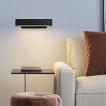 Orin Modern Rectangles Metal Rotatable Wall Lamp, Black/White - Lamp Outdoor