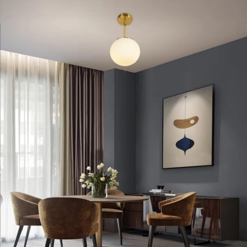 Lore Semi-Flush Mount Ceiling Light Glass - Lamp Outdoor