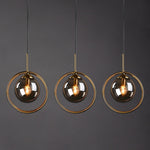 Zoey Glass Pendant Light with a Metal Ring - Lamp Outdoor