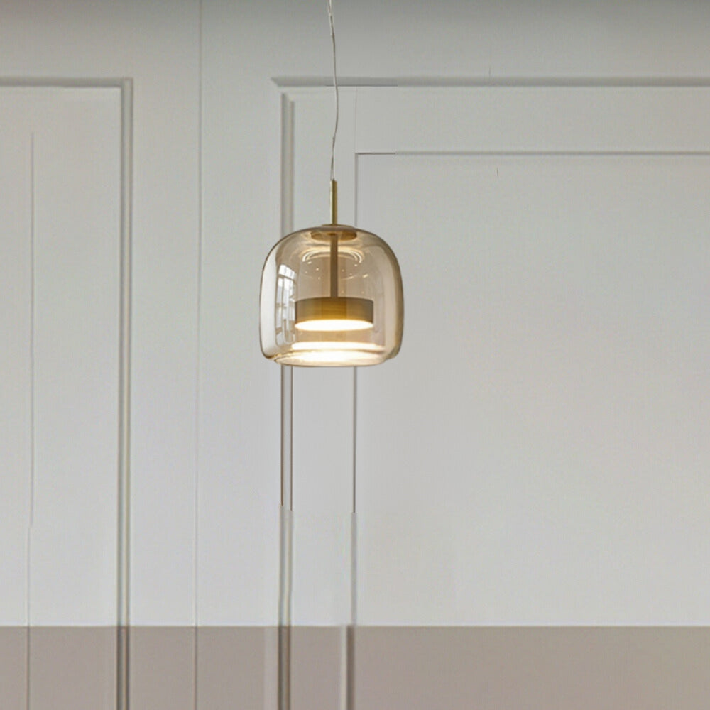 June Morden Glass Pendant Light Clear/Smoky/Amber - Lamp Outdoor