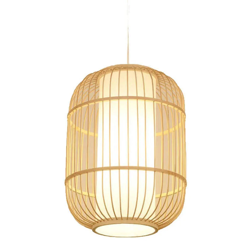 Kuro Hand-Woven Knitted Rattan Bamboo Vintage Pendant Light - Lamp Outdoor