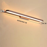 Luxa Modern Metal Wall Lamp Mirror Front, Curved, Black/Coffee - Lamp Outdoor