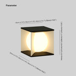 Aria Modern Moon Metal Outdoor Pier-Mount Pillar Light - Lamp Outdoor