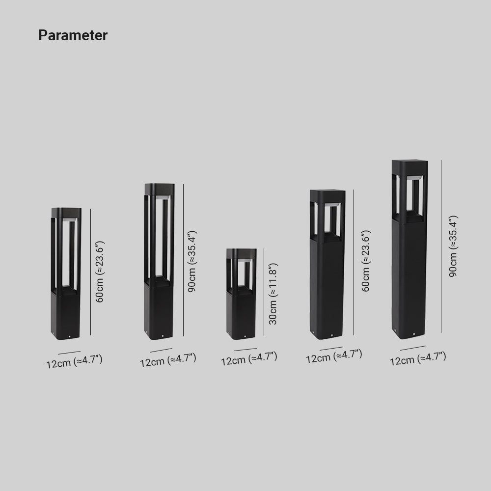 Ray Metal Rectangular Hollow Outdoor Path Light - Lamp Outdoor