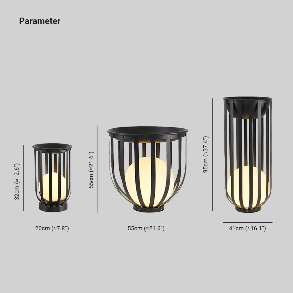 Ray Modern Globe Solar Rechargeable Outdoor Floor Lamp - Lamp Outdoor